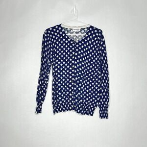 NorthStyle Cardigan Sweater Navy Stars Large American Flag 250 Years USA‎ 4th